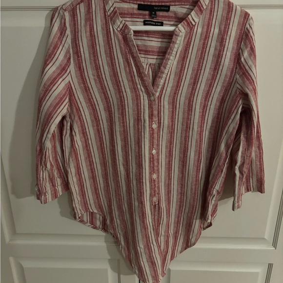 Harve‎ Benard linen blend women’s 3/4 sleeve blouse. Size medium. - Picture 1 of 10